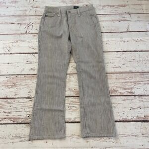 AG Adriano Goldschmied Jodi Slim Flare High Rise Crop Jeans Striped 28 Women's